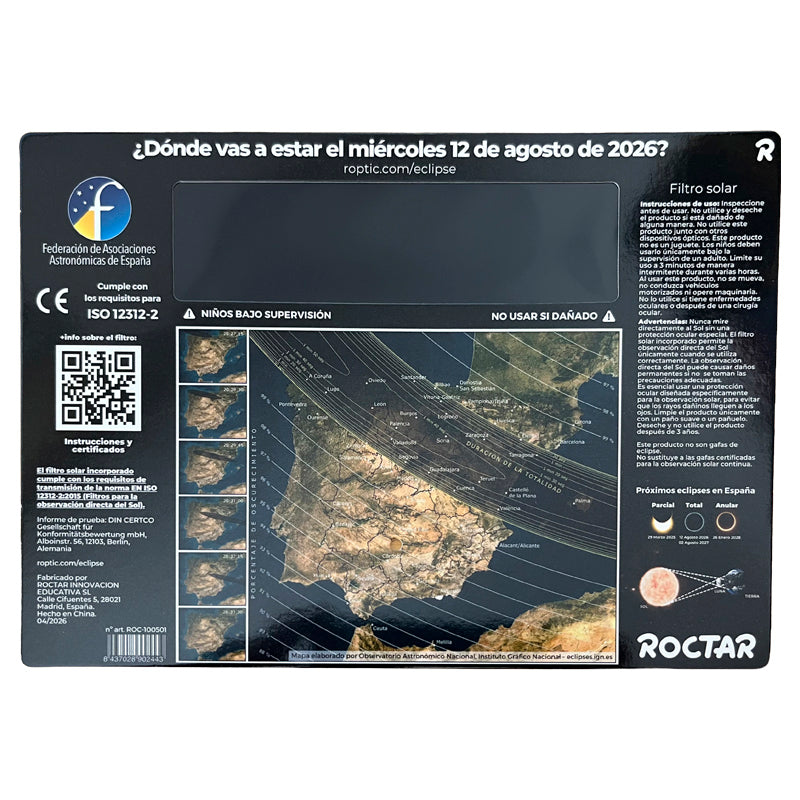 Visor de Eclipse Solar Certificado