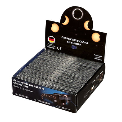 Pack Gafas de Eclipse Solar Certificadas con Expositor (50 Und)