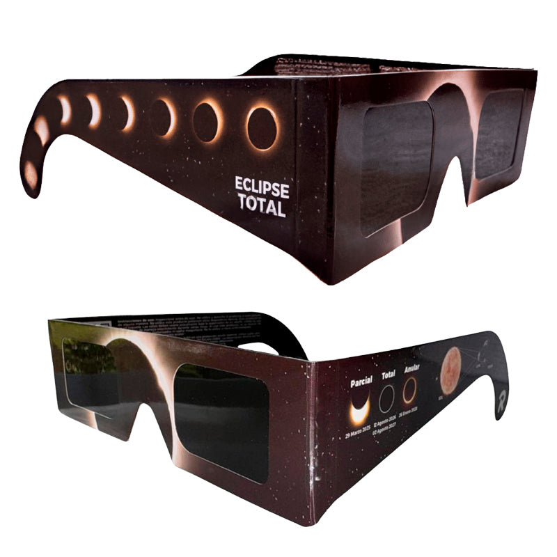 Pack Gafas de Eclipse Solar Certificadas con Expositor (50 Und)